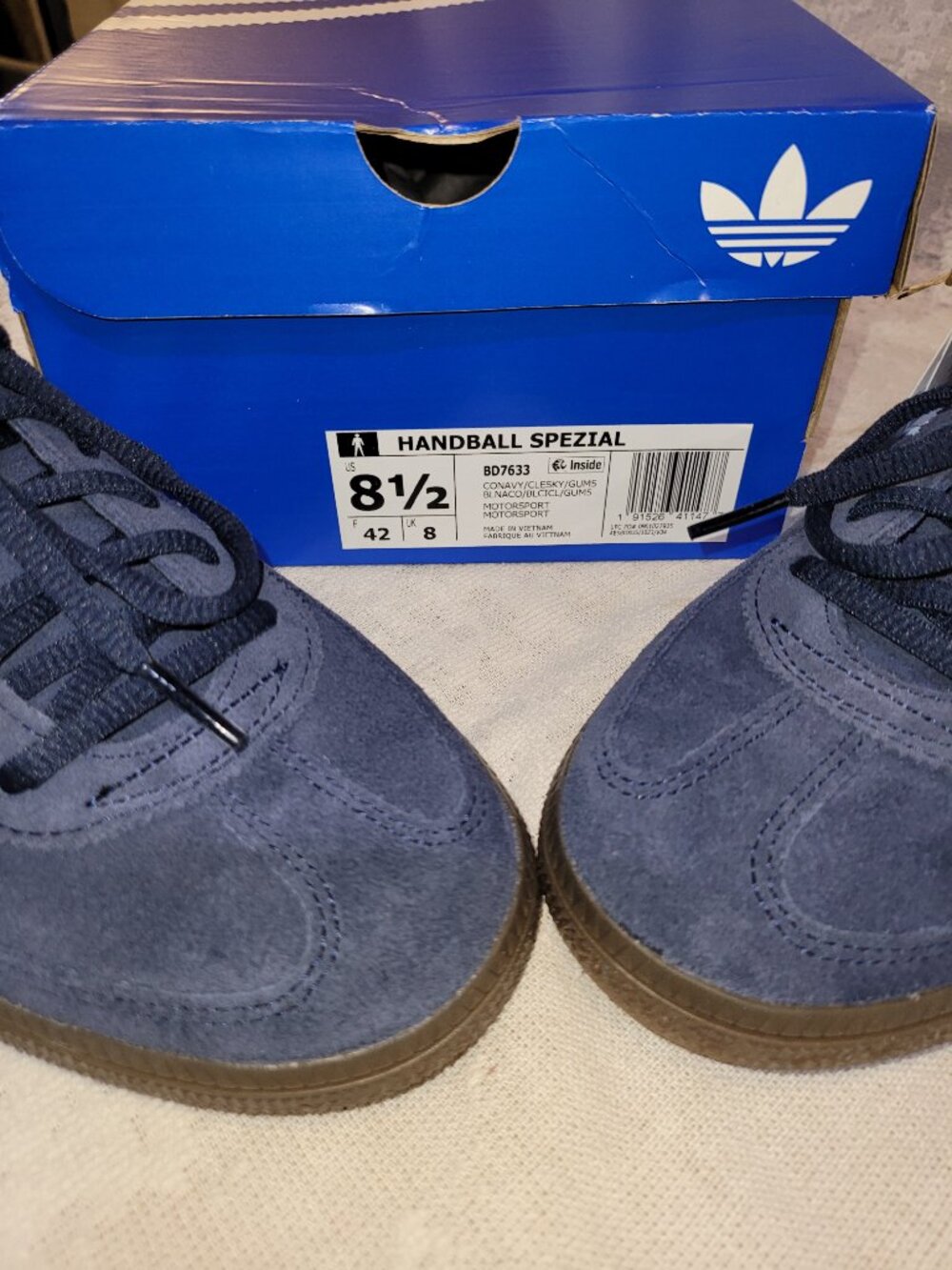 Adidas Handball Spezial Shoes Navy Blue Clear Sky BD7633 Mens Size 8.5 BRAND NEW - Picture 5 of 16